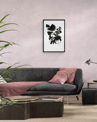 Composition n°756. Format 70 x 50 cm. Œuvre abstraite de Jean-Jacques Marie sur papier