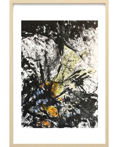 Composition n°2980. Format 70 x 50 cm. Œuvre abstraite de Jean-Jacques Marie sur papier