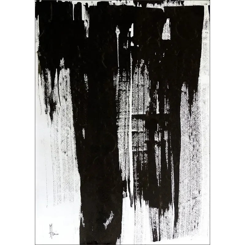 Composition n°1452. Format 70 x 50 cm. Œuvre abstraite de Jean-Jacques Marie sur papier