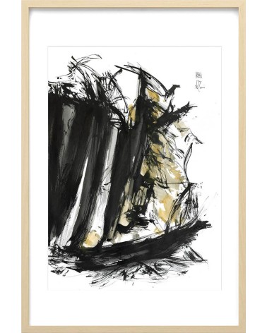 Composition n°2978. Format 70 x 50 cm. Œuvre abstraite de Jean-Jacques Marie sur papier