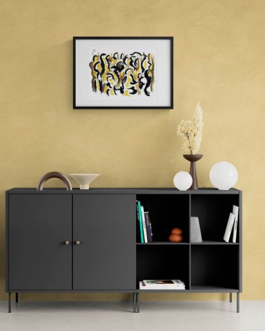 Composition G 102. Format 40 x 50 cm. Œuvre abstraite de Jean-Jacques Marie sur papier