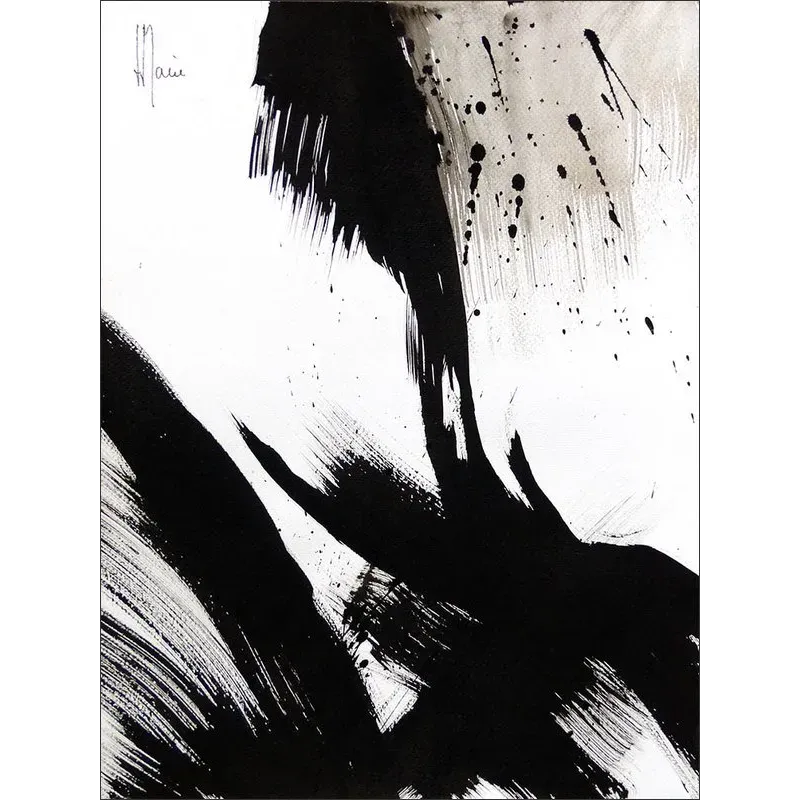 Composition n°1818. Format 40 x 30 cm. Œuvre abstraite de Jean-Jacques Marie sur papier