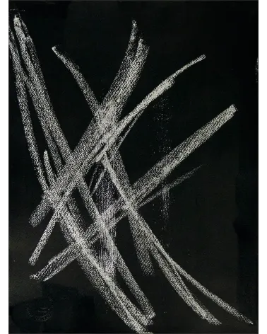Composition n°1834. Format 40 x 30 cm. Œuvre abstraite de Jean-Jacques Marie sur papier