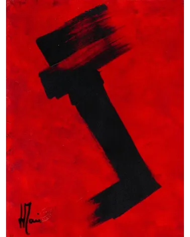 Composition n°2221. Format 32 x 24 cm. Œuvre abstraite de Jean-Jacques Marie sur papier