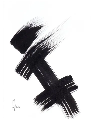 Composition n°2288. Format 32 x 24 cm. Œuvre abstraite de Jean-Jacques Marie sur papier