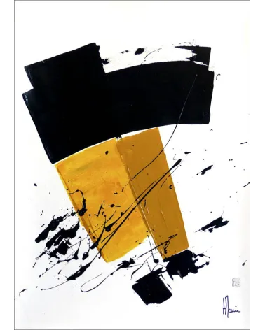 Composition n°2102. Format 70 x 50 cm. Œuvre abstraite de Jean-Jacques Marie sur papier