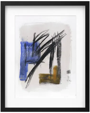 Composition G 057. Format 30 x 40 cm. Œuvre abstraite de Jean-Jacques Marie sur papier