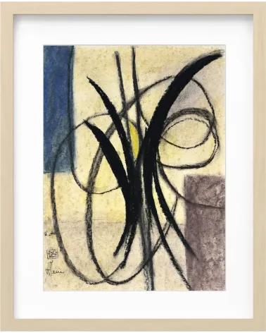Composition G 099. Format 40 x 30 cm. Œuvre abstraite de Jean-Jacques Marie sur papier