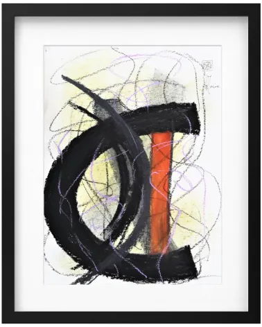 Création G100. Format 40 x 30 cm. Œuvre abstraite de Jean-Jacques Marie sur papier