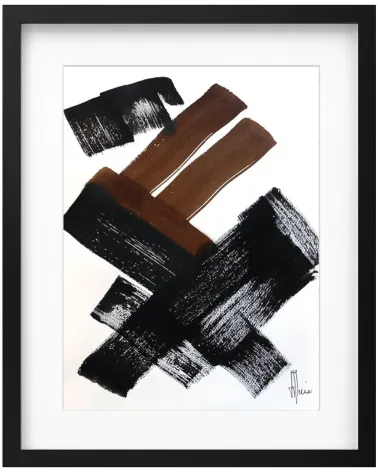 Composition n°1146. Format 40 x 30 cm. Œuvre abstraite de Jean-Jacques Marie sur papier