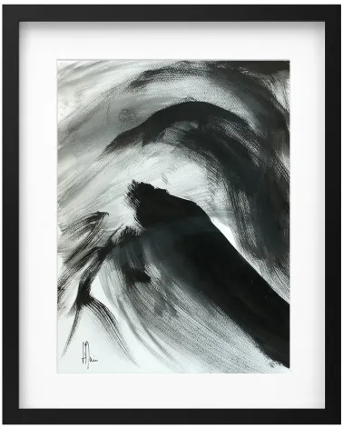 Composition n°1206. Format 40 x 30 cm. Œuvre abstraite de Jean-Jacques Marie sur papier