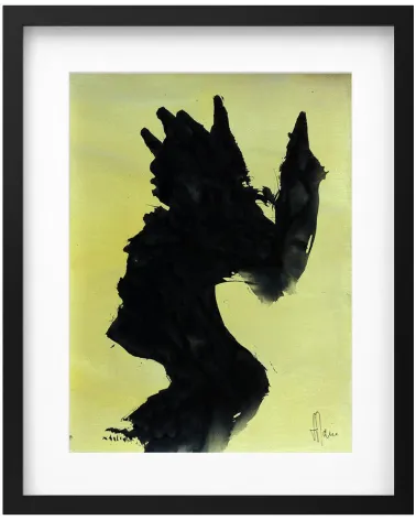 Composition n°1334. Format 40 x 30 cm. Œuvre abstraite de Jean-Jacques Marie sur papier