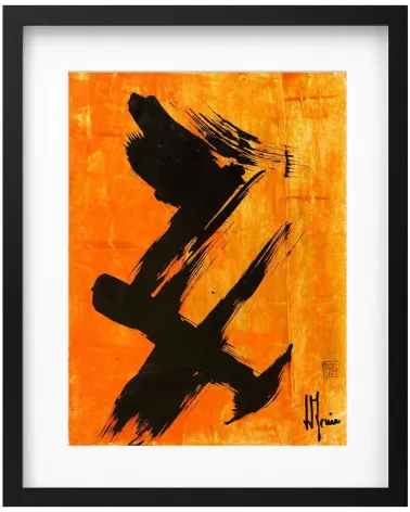 Composition n°1483. Format 40 x 30 cm. Œuvre abstraite de Jean-Jacques Marie sur papier