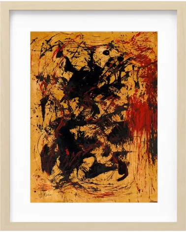 Composition n°1745. Format 40 x 30 cm. Œuvre abstraite de Jean-Jacques Marie sur papier