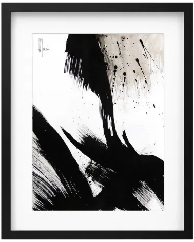 Composition n°1818. Format 40 x 30 cm. Encre de Chine sur papier