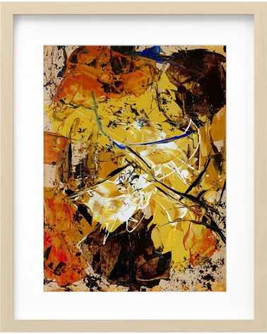 Composition n°1878. Format 40 x 30 cm. Œuvre abstraite de Jean-Jacques Marie sur carton contre-collé