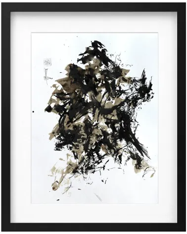 Composition n°2939. Format 40 x 30 cm. Œuvre abstraite de Jean-Jacques Marie sur papier