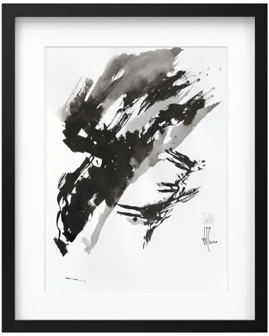 Composition n°2985. Format 40 x 30 cm. Œuvre abstraite de Jean-Jacques Marie sur papier