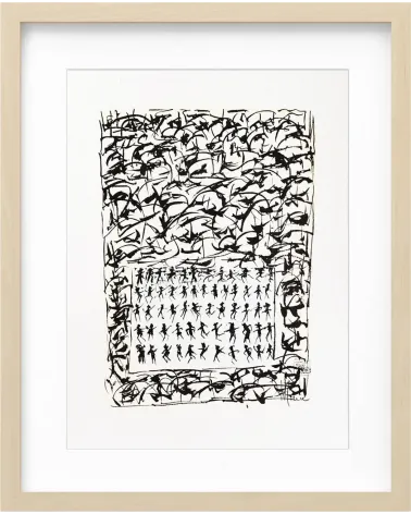 Création S029. Format 40 x 30. Scriptoglyphes de Jean-Jacques Marie