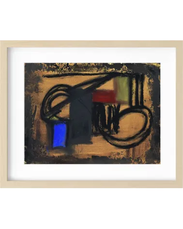 Création G079. Format 30 x 40 cm. Œuvre abstraite de Jean-Jacques Marie sur papier
