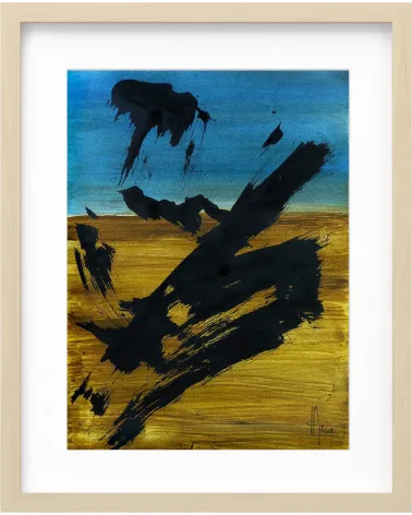 Composition n°1349. Format 40 x 30 cm. Œuvre abstraite de Jean-Jacques Marie sur papier
