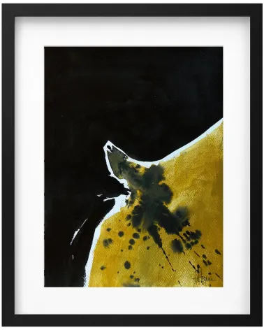 Composition n°1368. Format 40 x 30 cm. Encre et pigment sur papier