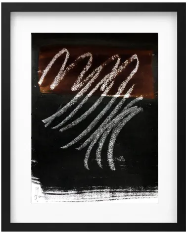 Composition n°985. Format 40 x 30 cm. Œuvre abstraite de Jean-Jacques Marie sur papier