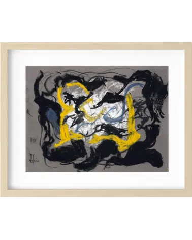 Composition G 084. Format 30 x 42 cm. Œuvre abstraite de Jean-Jacques Marie sur papier