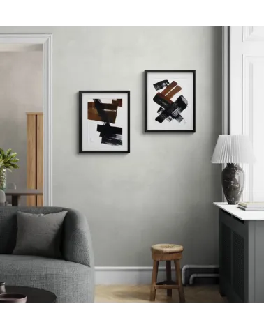 Composition n°1146. Format 40 x 30 cm. Œuvre abstraite de Jean-Jacques Marie sur papier