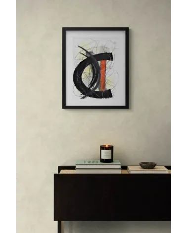 Création G100. Format 40 x 30 cm. Œuvre abstraite de Jean-Jacques Marie sur papier