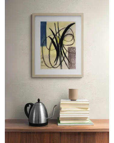 Composition G 099. Format 40 x 30 cm. Œuvre abstraite de Jean-Jacques Marie sur papier