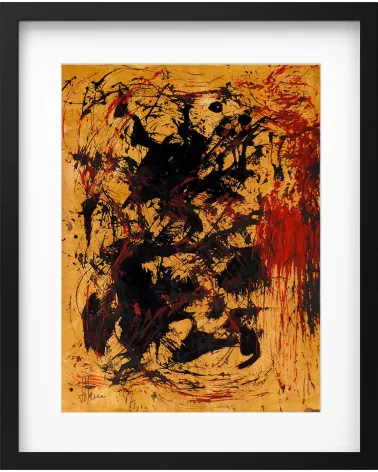 Composition n°1745. Format 40 x 30 cm. Œuvre abstraite de Jean-Jacques Marie sur papier