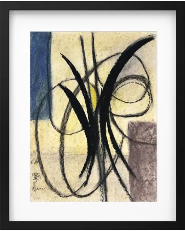 Composition G 099. Format 40 x 30 cm. Œuvre abstraite de Jean-Jacques Marie sur papier