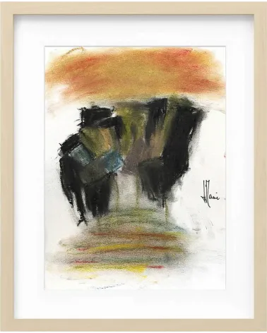 Création G008. Format 40 x 30 cm. Œuvre abstraite de Jean-Jacques Marie sur papier
