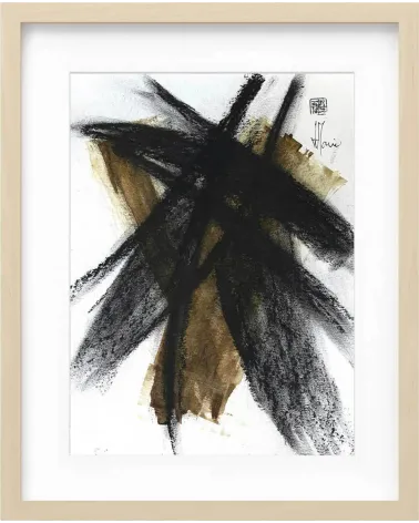 Création G056. Format 40 x 30 cm. Œuvre abstraite de Jean-Jacques Marie sur papier