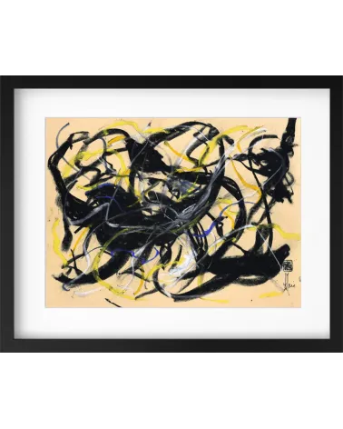 Composition G 078. Format 30 x 42 cm. Œuvre abstraite de Jean-Jacques Marie sur papier