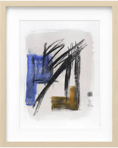 Composition G 057. Format 30 x 40 cm. Œuvre abstraite de Jean-Jacques Marie sur papier