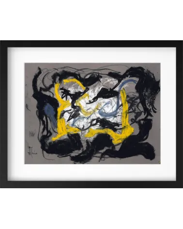 Composition G 084. Format 30 x 42 cm. Œuvre abstraite de Jean-Jacques Marie sur papier