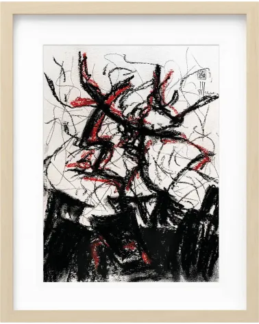 Création G274. Format 40 x 30 cm. Œuvre abstraite de Jean-Jacques Marie sur papier