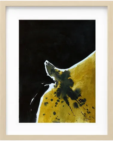 Composition n°1368. Format 40 x 30 cm. Encre et pigment sur papier
