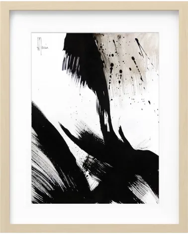 Composition n°1818. Format 40 x 30 cm. Encre de Chine sur papier