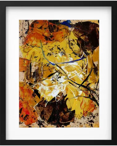 Composition n°1878. Format 40 x 30 cm. Œuvre abstraite de Jean-Jacques Marie sur carton contre-collé