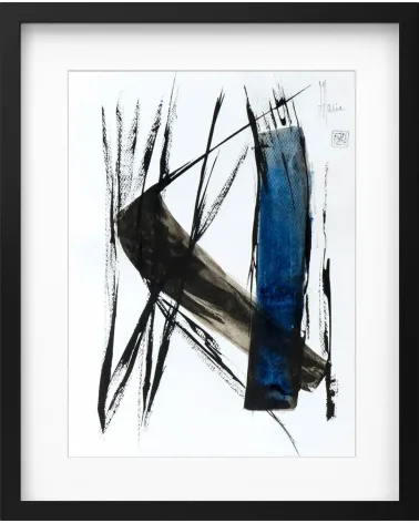 Composition n°1923. Format 40 x 30 cm. Œuvre abstraite de Jean-Jacques Marie sur papier