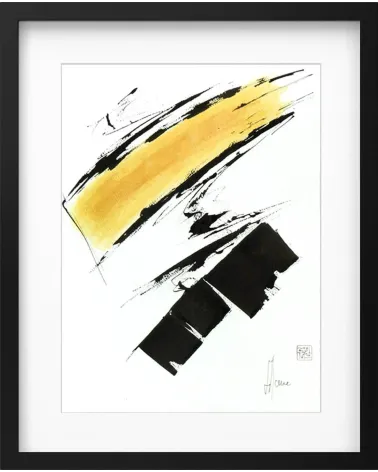 Composition n°1931. Format 40 x 30 cm. Œuvre abstraite de Jean-Jacques Marie sur papier