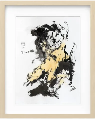 Composition n°2994. Format 40 x 30 cm. Œuvre abstraite de Jean-Jacques Marie sur papier