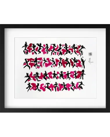 Création S118. Format 30 x 40. Scriptoglyphes de Jean-Jacques Marie