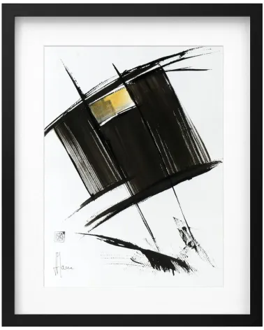 Composition n°1934. Format 40 x 30 cm. Œuvre abstraite de Jean-Jacques Marie sur papier