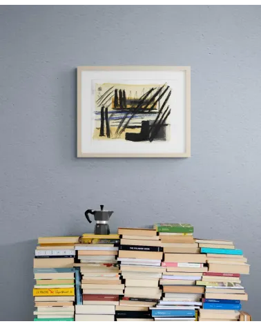 Composition G 061. Format 30 x 40 cm. Œuvre abstraite de Jean-Jacques Marie sur papier
