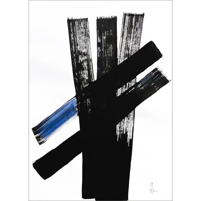 Composition n°556. Format 70 x 50 cm. Œuvre abstraite de Jean-Jacques Marie sur papier