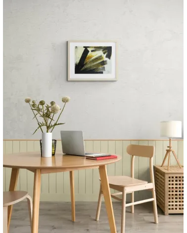 Composition n°1140. Format 30 x 40 cm. Œuvre abstraite de Jean-Jacques Marie sur papier